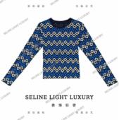 2025秋季 T恤 百搭轻奢气质长袖 新款 重工设计感印花时尚