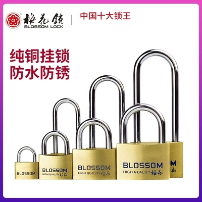 【工厂批发价】黄铜挂锁梅花锁