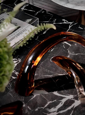 茶几客厅2025新款轻奢高级感摆件样品房样板间洽谈桌接待区软装