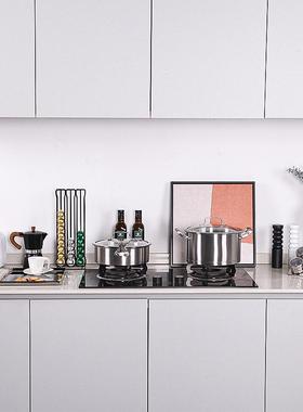 软装恒大现代极简设计软装售楼处样板间厨房仿真灶台厨具搭配摆件