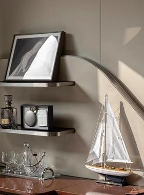 软装恒大现代高端展厅样板房酒柜置物架酒具套装帆船道具套装摆件