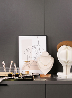 软装恒大现代轻奢样板间卧室梳妆台装饰组合软装摆件展厅摆台装饰