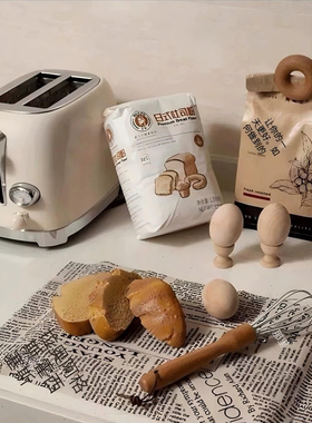 厨房台面装饰摆件北欧展厅样板间厨房台面桌面仿真食物面包道具