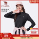 立领长袖 骆驼运动速干衣女2025秋季 新款 T恤训练服跑步健身上衣男
