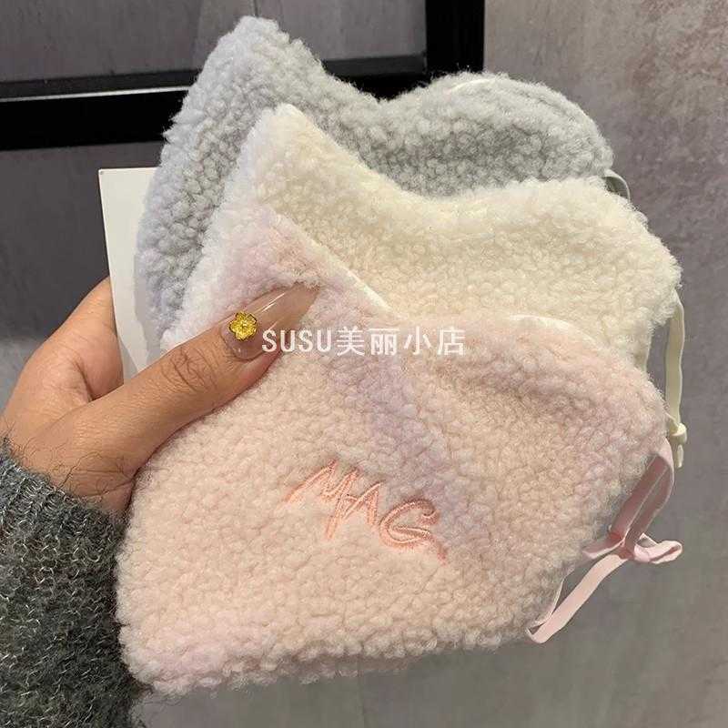 SUSU加厚羊羔毛保暖口罩女冬季可