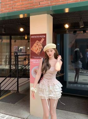 扮美不遗余力 美丽两色 芭蕾女孩绑带胸衣吊带