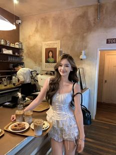 日常doll感 蛋糕裙裤 - 白醋酸