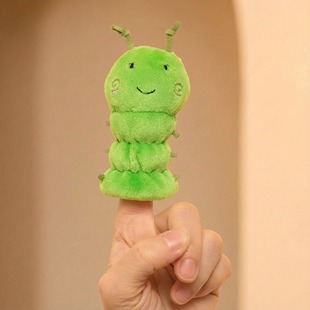 好饿 毛毛虫小虫子手指玩偶幼儿园早教互动表演昆虫套手公仔指偶