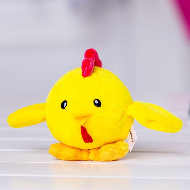 不掉毛的萌鸡公仔0~1岁婴儿玩具