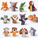 狐狸老虎狮子鲨鱼猴子狗幼儿园动物手偶手套嘴巴能动安抚套手玩偶