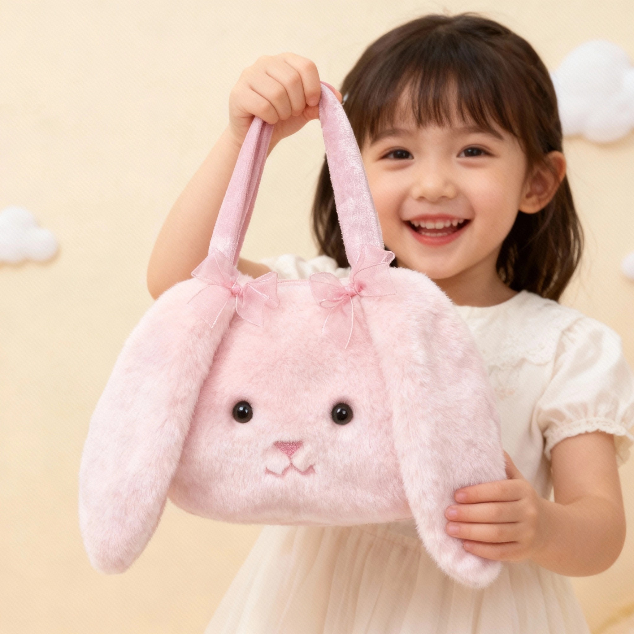 复活节毛绒兔子儿童包包拎包小女孩公主时尚洋气可爱小包手提包