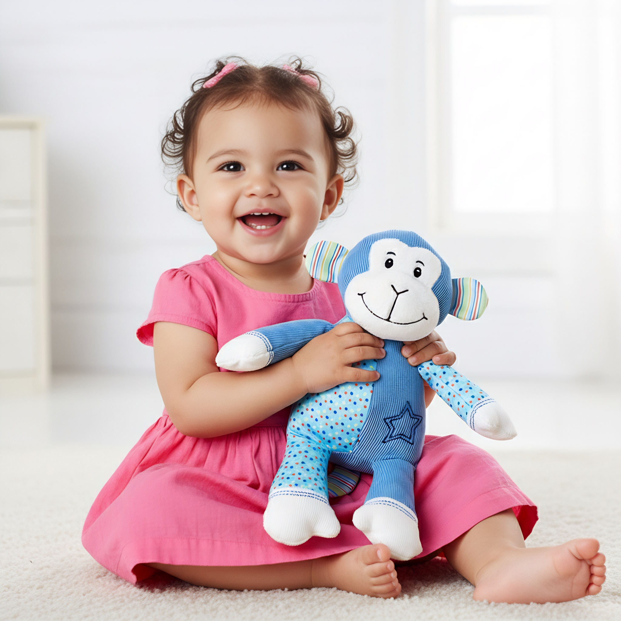 可爱棉布小猴子毛绒玩具布娃娃 猴年吉祥物公仔玩偶儿童新年礼物