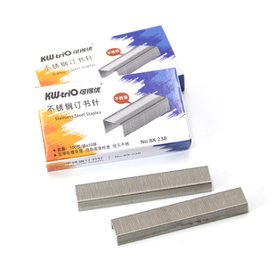 可得优BX-238不锈钢订书针23/8办公文具装订器钉厚层订书钉1000枚