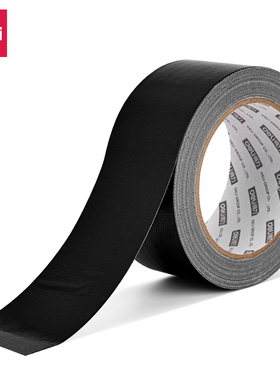 得力52003布基胶带48mm*20m*230μm黑色1卷/热缩划分展示固定修补