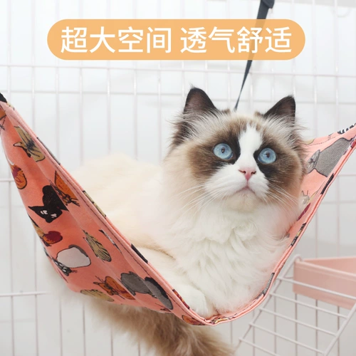 Кошачья подвесная клетка с кошкой, затрудненной подвесным гнездо