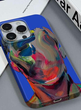 油画涂鸦适用于苹果16PRO/12PROMAX高级气质安卓OPPOA9XIQOO12PROVIVOY200I红米NOTE105G版三星A54菲林壳硬壳