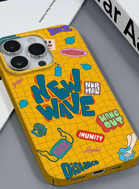 卡通线条适用于苹果16/12/12PRO网红壳ins安卓荣耀PLAY6TPROIQOOS10PROVIVOY3红米NOTE11SE三星A53菲林手机壳