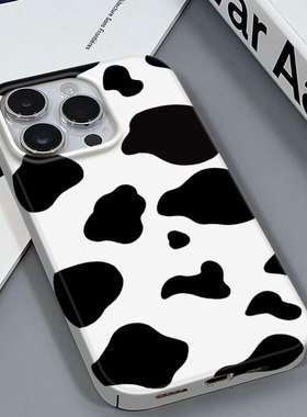 奶牛花纹适用于苹果16PRO/15高颜值超薄安卓华为NOVA12PRO小米15PROVIVOY200I红米NOTE11SE三星A11菲林壳硬壳