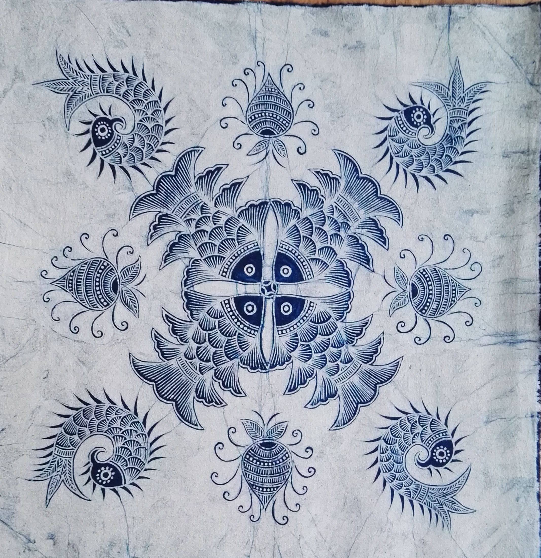 贵州蜡染反绘抱枕图案定制活动伴手礼赠品旅行礼物礼品植物染非遗