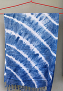 贵州扎染围巾定制蓝染植物染板蓝根围巾原料各种扎染蜡染定制加工