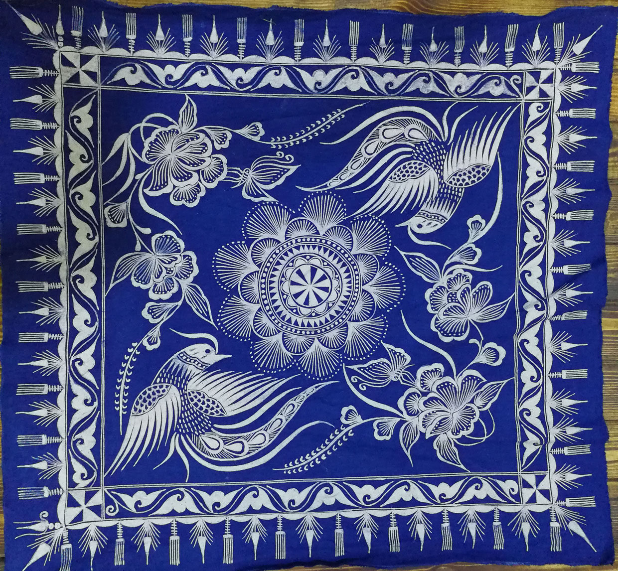 蜡染布料丹寨蜡染衣服定制围巾定制代加工蓝靛染色代加工染布销售