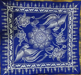 蜡染布料丹寨蜡染衣服定制围巾定制代加工蓝靛染色代加工染布销售