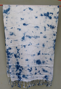 贵州扎染围巾定制蓝染植物染板蓝根原料各种蜡染扎染文创产品设计