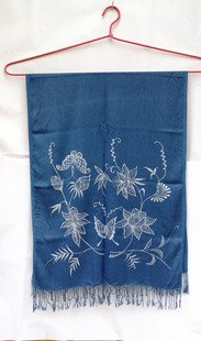 丹寨蜡染围巾定制贵州特色蓝染板蓝根植物染染料各种扎染礼物定做