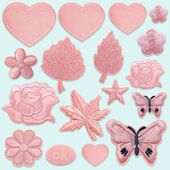 藕粉色自粘布贴羽绒服衣服裤 子毛衣装 饰修补破洞修复无痕贴花免缝