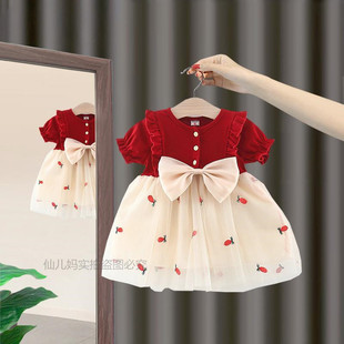 周岁女宝宝礼服婴儿公主裙子 儿童洋气夏装 女童连衣裙夏季 2025新款