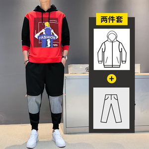 1秋季卫衣套装男 青少年潮流时尚休闲卫衣套装A074-TZ823图片