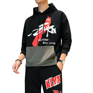 男士休闲运动套装连帽卫衣套装帅气一套搭配潮A074—TZ810-P65图片