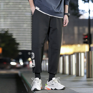 4夜景秋季休闲卫裤男潮流时尚裤子男长裤A074