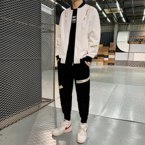 2021春秋季衣服套装男潮流潮牌男士卫衣帅气帅气男装A074-TZ9382图片