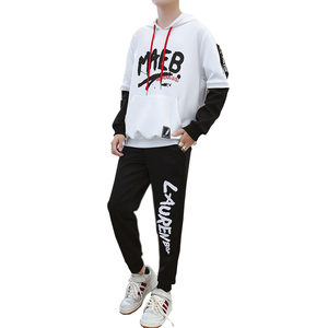春秋季男士卫衣套装青少年帅气两件套休闲运动服装潮TZ60-P60图片