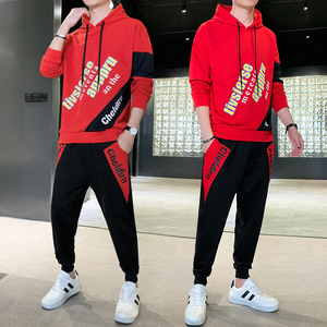 休闲套装男秋运动套装男韩版潮流卫衣两件套潮牌TZ804-P60图片