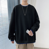 圆领卫衣秋冬纯色长袖T港风宽松套头打底衫A074-W935，男装卫衣，星座210-1