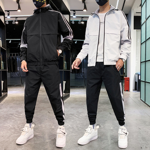 男士套装秋季休闲卫衣运动服套装夹克外套T33-P85图片