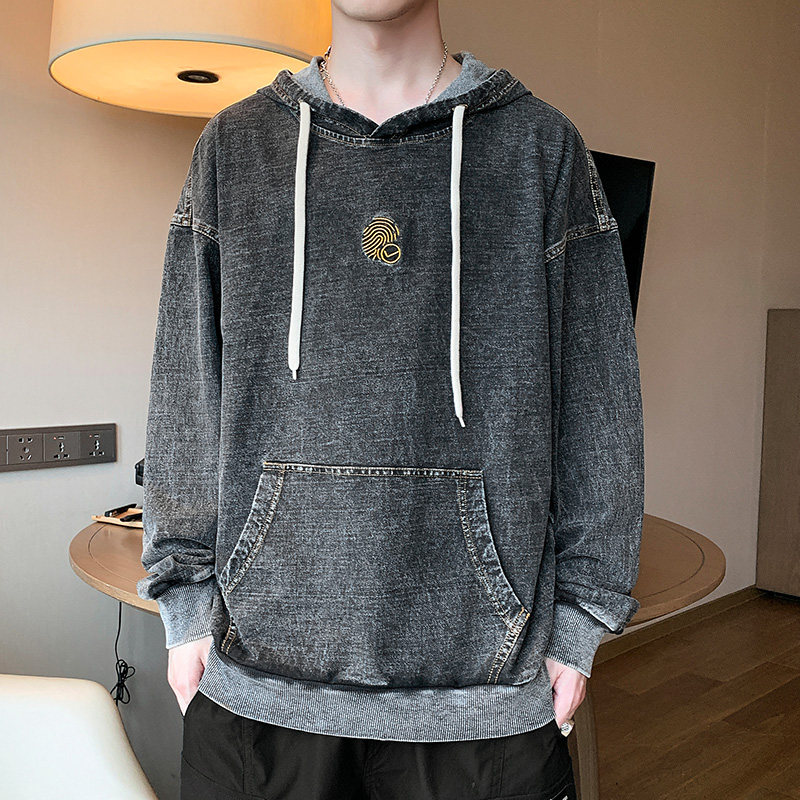 牛仔蓝秋季卫衣男牛仔卫衣时尚休闲卫衣A074-NZ923-P60,男装卫衣,星座210-1