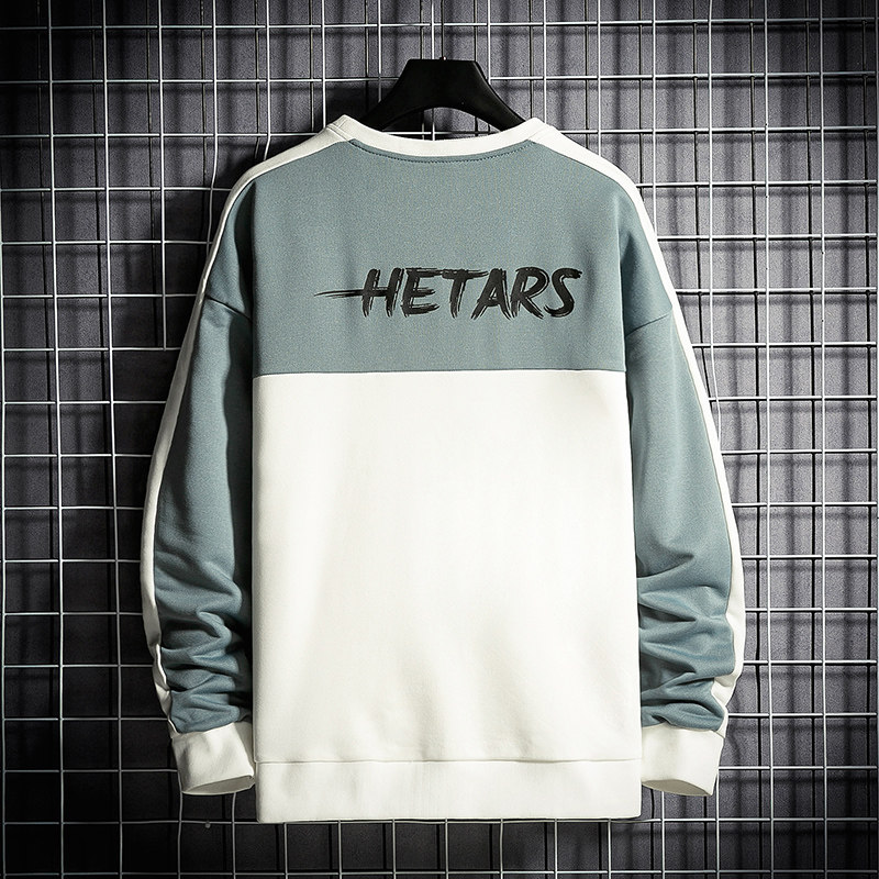 2网格挂拍2021春秋季卫衣男潮款韩版时尚圆领长袖卫衣A074-A509,男装卫衣,星座210-1