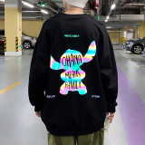 2021港风圆领卫衣男潮流新款印花反光上衣A074-WY29-P60，男装卫衣，星座210-1