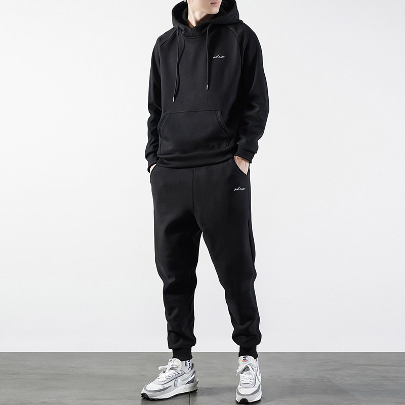 秋季套装男 连帽套头纯棉套装 有加绒款A074-TZ1018-P85图片