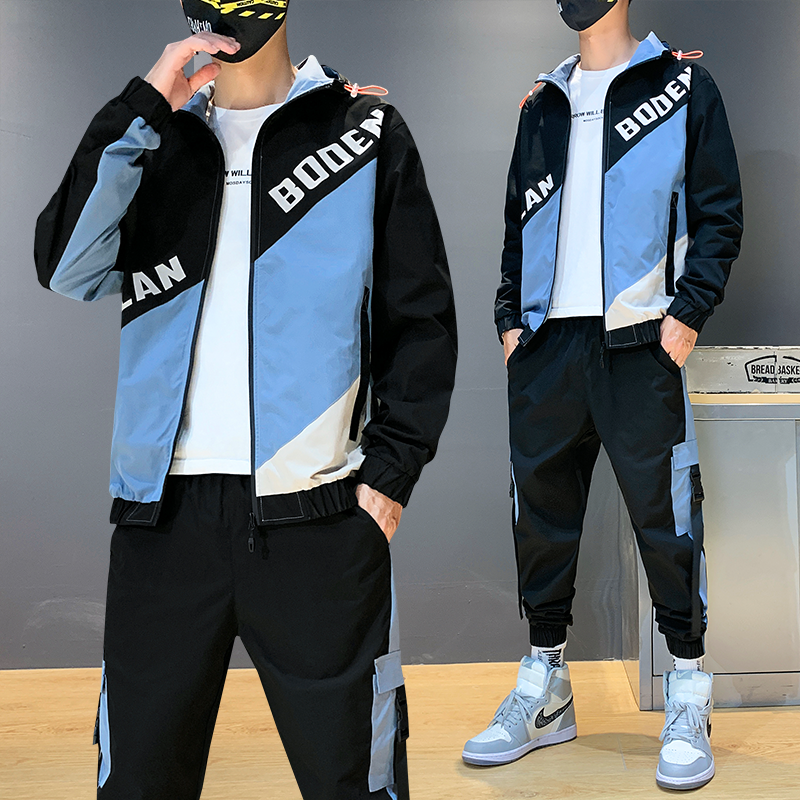 1梭织卫衣套装韩版潮流春秋帅气一套衣服TZ808-P85,男装卫衣,星座210-1