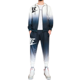 秋冬季开衫卫衣男套装渐变色休闲长裤套装A074-TZ926-P80，男装卫衣，星座210-1