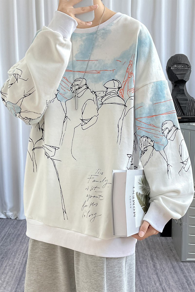 1秋季卫衣男潮流港风卫衣长袖卫衣男A210-A8665,男装卫衣,星座210-1