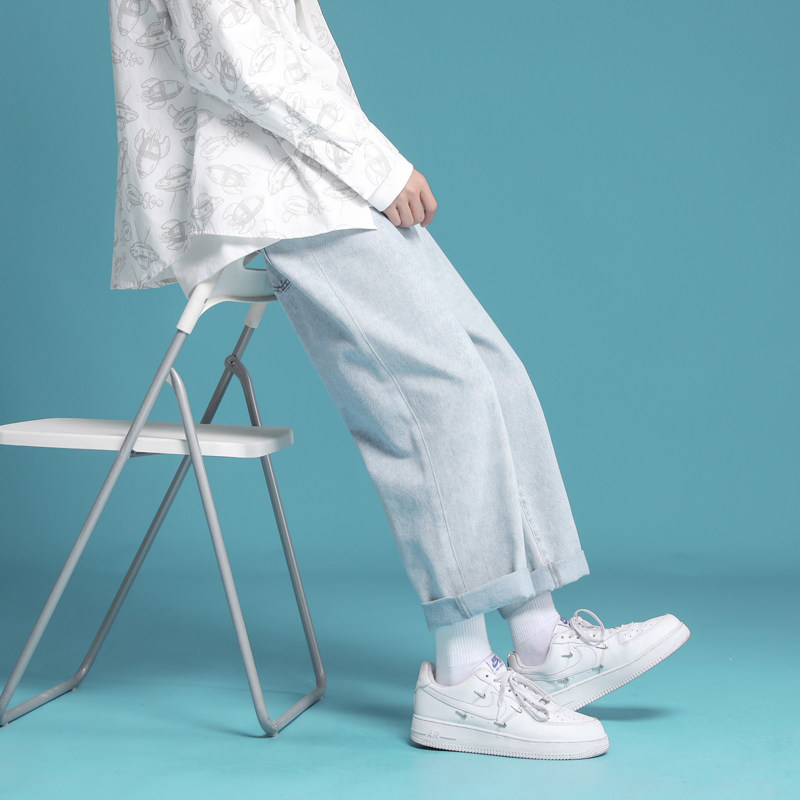 中性宽松直筒牛仔裤男女A210-NZ9001,男装牛仔裤,星座210-1