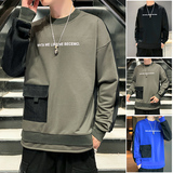 卫衣男2021春秋季潮牌百搭圆领潮牌潮流内搭打底衫A074-A502，男装卫衣，星座210-1