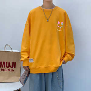 港风秋季卫衣男潮流时尚套头圆领宽松夜光卫衣男A074-WY23-P55图片
