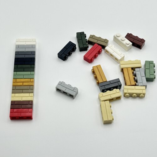 小颗粒积木墙砖1X3兼容乐高军事场景建筑拼接装diy积木拼装3622
