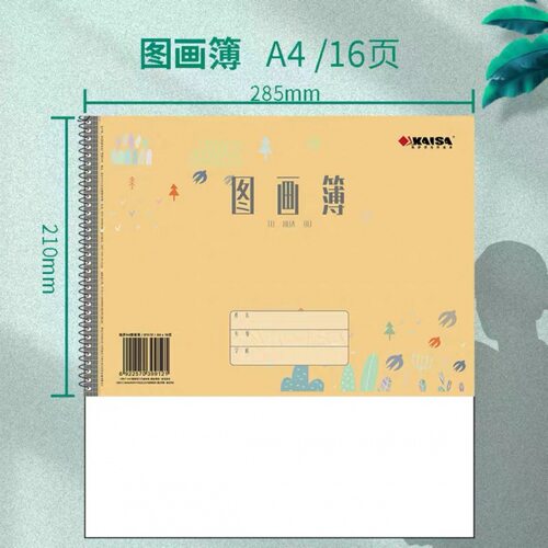 凯萨A4线圈图画本美术本青岛